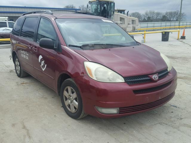 5TDZA22C74S183116 - 2004 TOYOTA SIENNA XLE MAROON photo 1