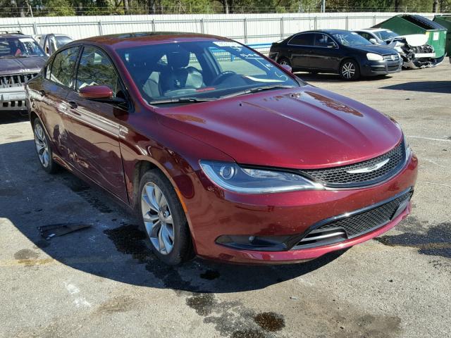 1C3CCCBBXFN750204 - 2015 CHRYSLER 200 S MAROON photo 1