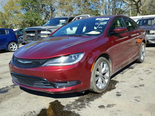 1C3CCCBBXFN750204 - 2015 CHRYSLER 200 S MAROON photo 2