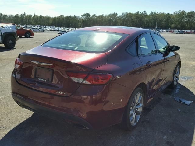 1C3CCCBBXFN750204 - 2015 CHRYSLER 200 S MAROON photo 4