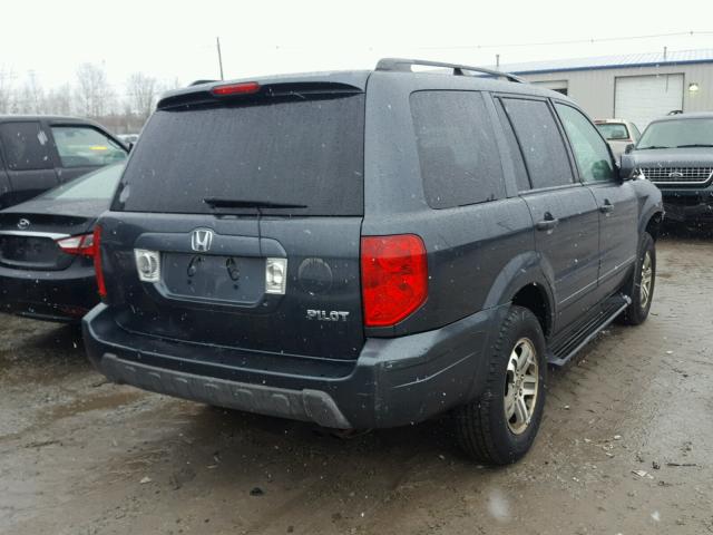 2HKYF18654H541456 - 2004 HONDA PILOT EXL GREEN photo 4