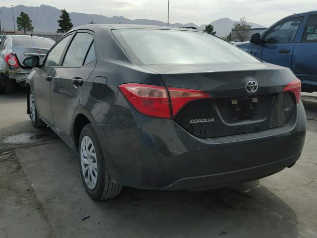 5YFBURHE0HP702449 - 2017 TOYOTA COROLLA L BLACK photo 3