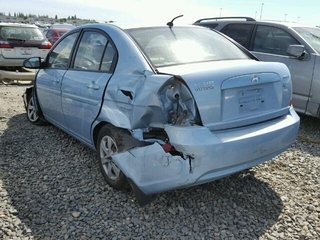 KMHCN46CX8U185424 - 2008 HYUNDAI ACCENT GLS BLUE photo 3