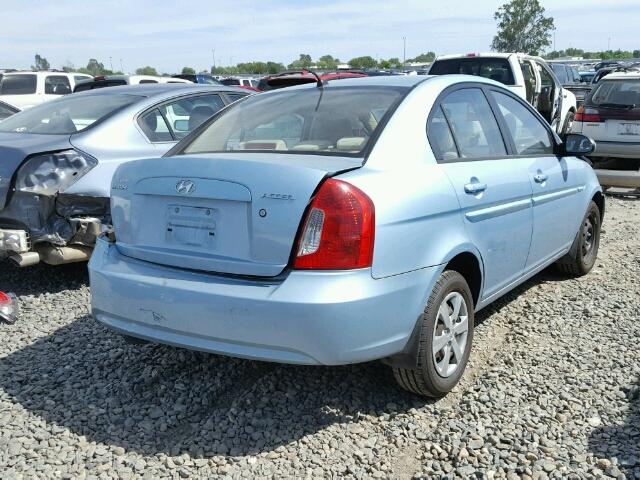 KMHCN46CX8U185424 - 2008 HYUNDAI ACCENT GLS BLUE photo 4