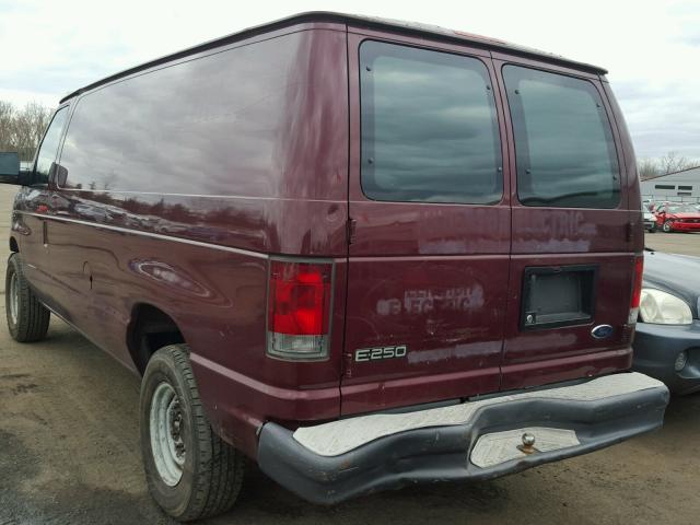 1FTNE24W64HA14199 - 2004 FORD ECONOLINE MAROON photo 3