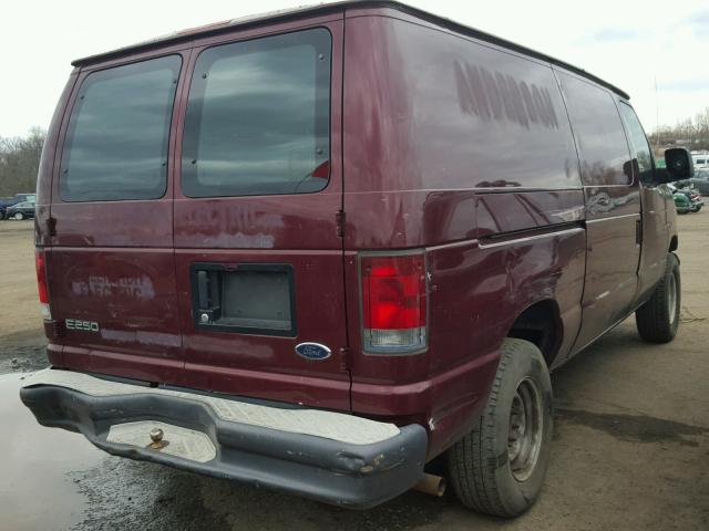 1FTNE24W64HA14199 - 2004 FORD ECONOLINE MAROON photo 4