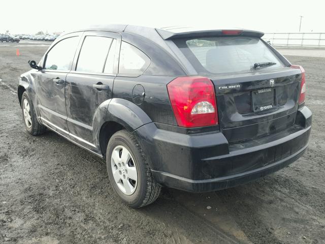 1B3HB28B87D559489 - 2007 DODGE CALIBER BLACK photo 3