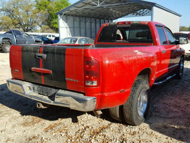 3D7MA48C64G226149 - 2004 DODGE RAM 3500 S RED photo 4