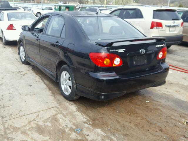 1NXBR32E13Z161801 - 2003 TOYOTA COROLLA CE BLACK photo 3