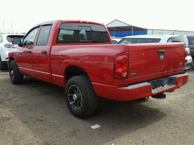 3D7KR28AX8G153862 - 2008 DODGE RAM 2500 S RED photo 3