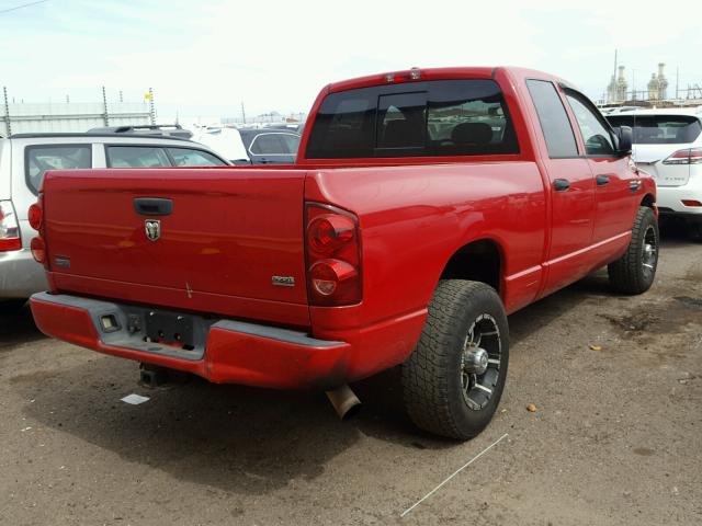 3D7KR28AX8G153862 - 2008 DODGE RAM 2500 S RED photo 4