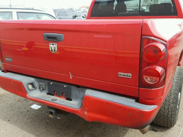 3D7KR28AX8G153862 - 2008 DODGE RAM 2500 S RED photo 9