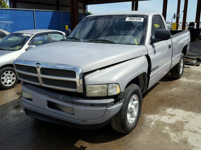 1B7HC16XXXS309817 - 1999 DODGE RAM 1500 SILVER photo 2