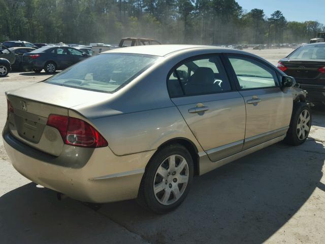 1HGFA16508L089564 - 2008 HONDA CIVIC LX GOLD photo 4