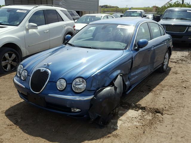 SAJEA01U33HM87593 - 2003 JAGUAR S-TYPE BLUE photo 2