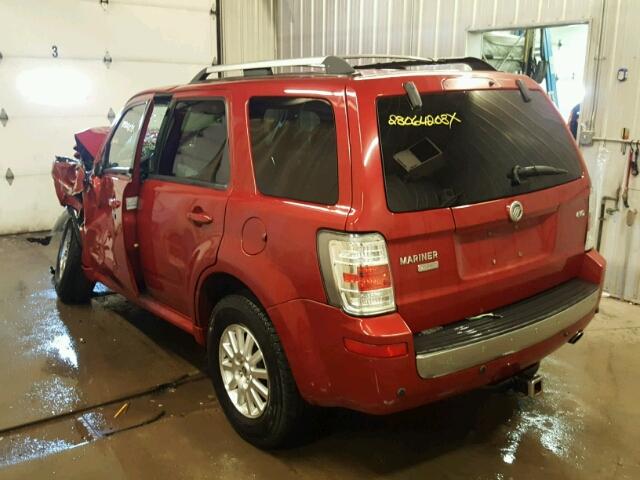 4M2CU97G49KJ23871 - 2009 MERCURY MARINER PR RED photo 3