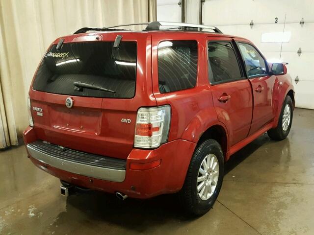 4M2CU97G49KJ23871 - 2009 MERCURY MARINER PR RED photo 4