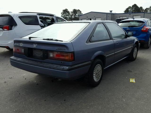 1HGCA5440HA082372 - 1987 HONDA ACCORD LXI BLUE photo 4