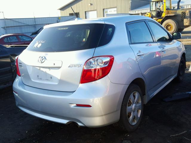 2T1KU40E39C002098 - 2009 TOYOTA COROLLA MA SILVER photo 4