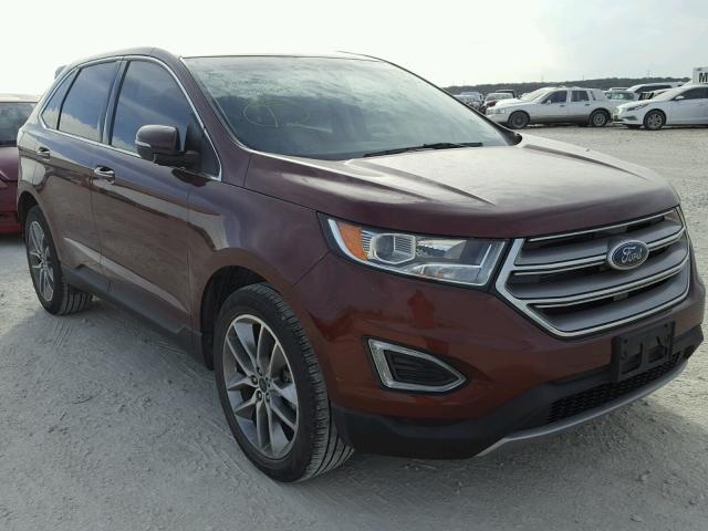 2FMPK3K88GBB78093 - 2016 FORD EDGE TITAN BURGUNDY photo 1