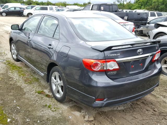 5YFBU4EE2CP037120 - 2012 TOYOTA COROLLA BA GRAY photo 3