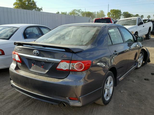 5YFBU4EE2CP037120 - 2012 TOYOTA COROLLA BA GRAY photo 4