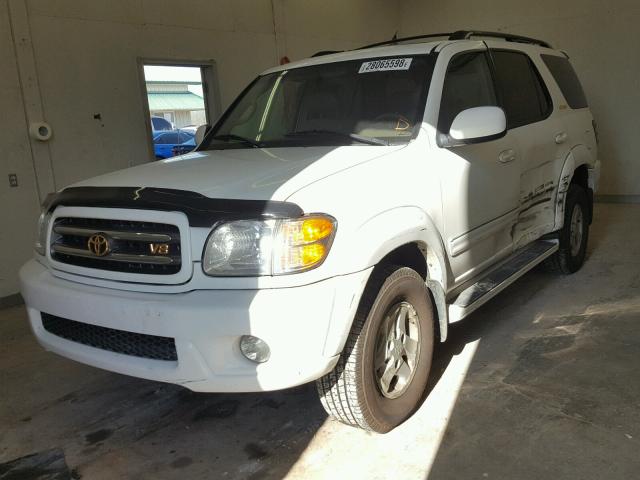 5TDBT48A21S003601 - 2001 TOYOTA SEQUOIA LI WHITE photo 2