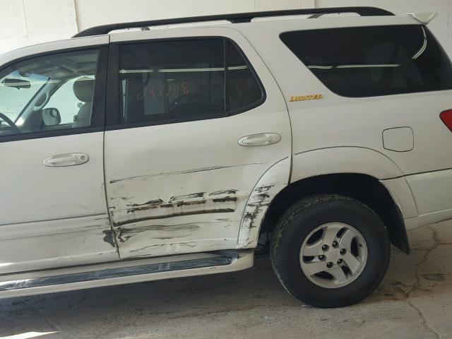 5TDBT48A21S003601 - 2001 TOYOTA SEQUOIA LI WHITE photo 9