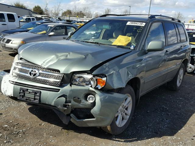 JTEEW21A270044837 - 2007 TOYOTA HIGHLANDER GREEN photo 2