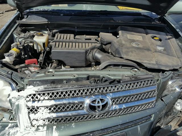 JTEEW21A270044837 - 2007 TOYOTA HIGHLANDER GREEN photo 7