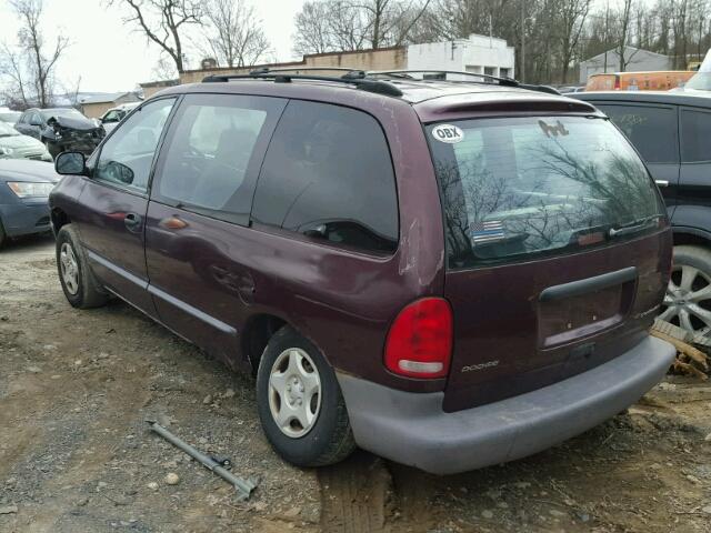 2B4GP25R8YR619425 - 2000 DODGE CARAVAN MAROON photo 3