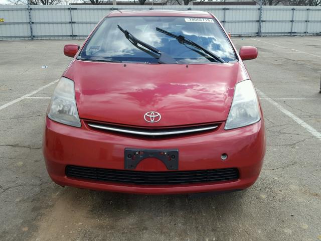 JTDKB20UX77631504 - 2007 TOYOTA PRIUS RED photo 9