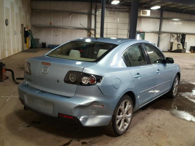 JM1BK32G581174487 - 2008 MAZDA 3 I BLUE photo 4