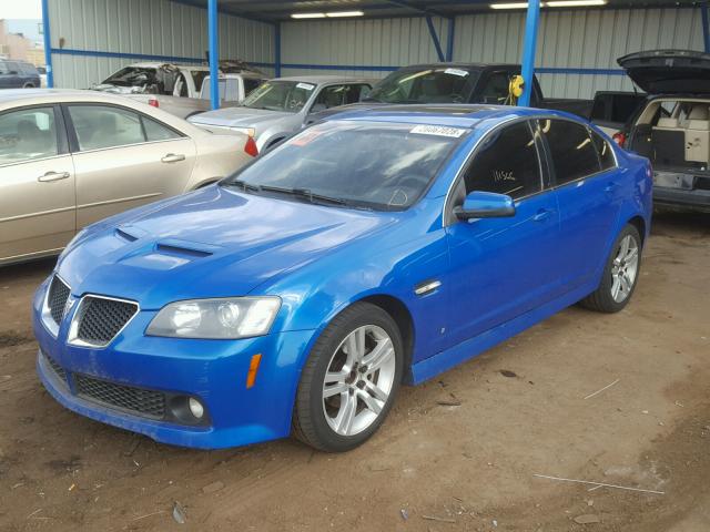 6G2ER57799L215598 - 2009 PONTIAC G8 BLUE photo 2