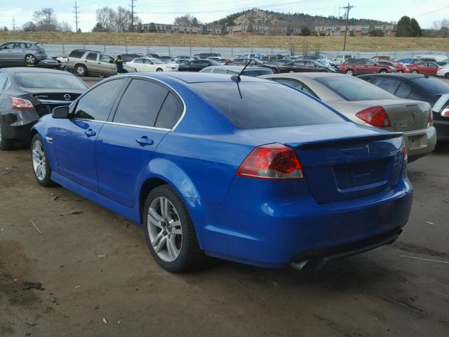 6G2ER57799L215598 - 2009 PONTIAC G8 BLUE photo 3