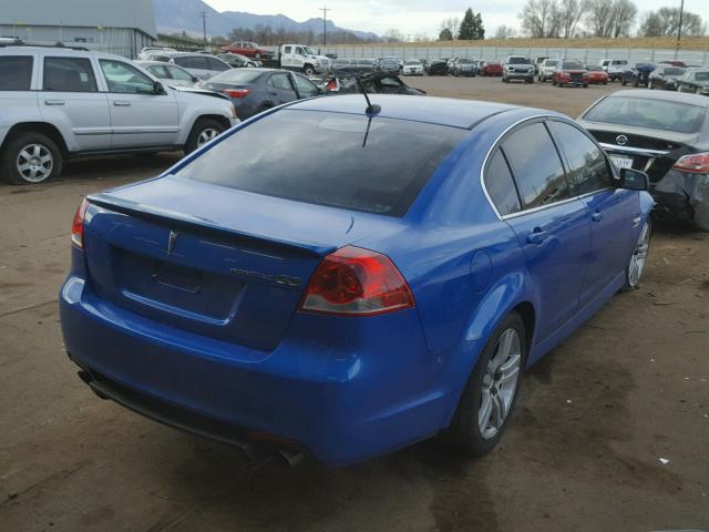 6G2ER57799L215598 - 2009 PONTIAC G8 BLUE photo 4