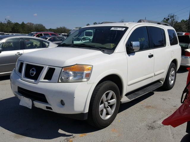 5N1AA0ND5BN614332 - 2011 NISSAN ARMADA SV WHITE photo 2