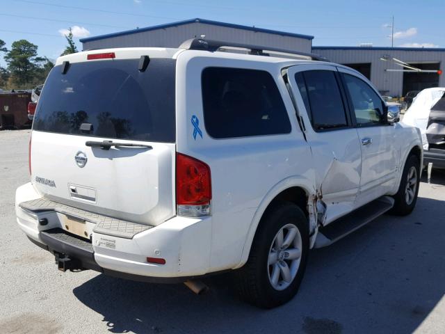 5N1AA0ND5BN614332 - 2011 NISSAN ARMADA SV WHITE photo 4