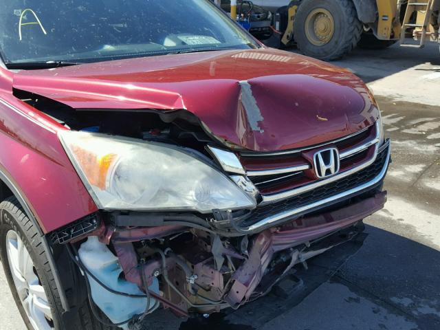 3CZRE3H51AG701891 - 2010 HONDA CR-V EX BURGUNDY photo 9