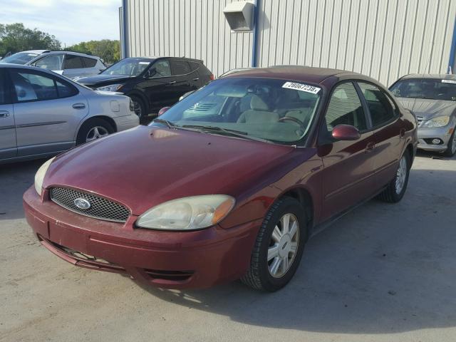 1FAFP56U75A272856 - 2005 FORD TAURUS SEL BURGUNDY photo 2