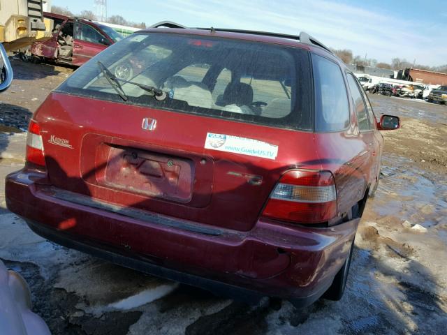 1HGCE1893VA003484 - 1997 HONDA ACCORD EX RED photo 4