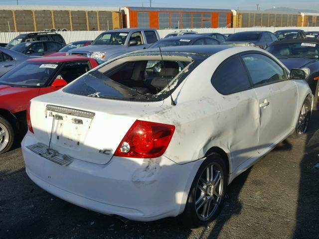 JTKDE177670200654 - 2007 TOYOTA SCION TC WHITE photo 4