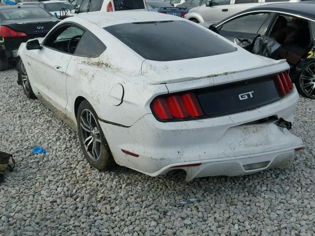 1FA6P8CF3G5266667 - 2016 FORD MUSTANG GT WHITE photo 3