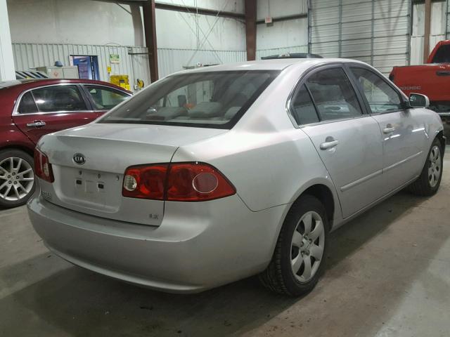 KNAGE123785183440 - 2008 KIA OPTIMA LX SILVER photo 4