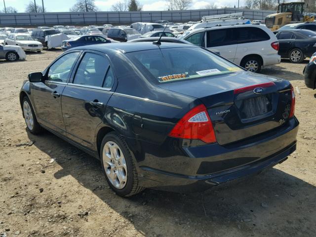 3FAHP0HA5AR215988 - 2010 FORD FUSION SE BLACK photo 3