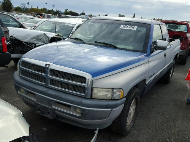 3B7HC13Z9VG797846 - 1997 DODGE RAM 1500 BLUE photo 2