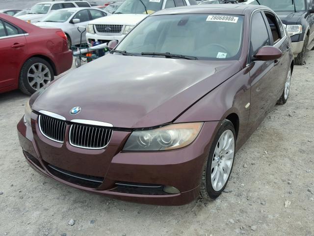 WBAVB33536KS33101 - 2006 BMW 330 I BURGUNDY photo 2