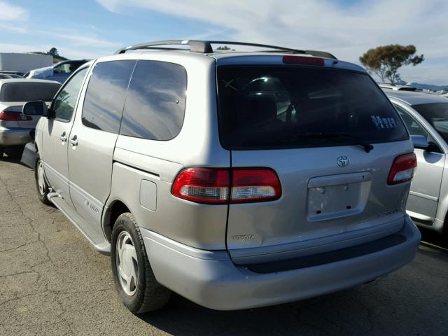 4T3ZF13C02U500840 - 2002 TOYOTA SIENNA LE GRAY photo 3