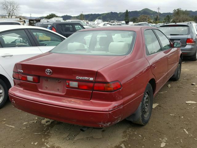 JT2BG22K8V0009494 - 1997 TOYOTA CAMRY LE RED photo 4