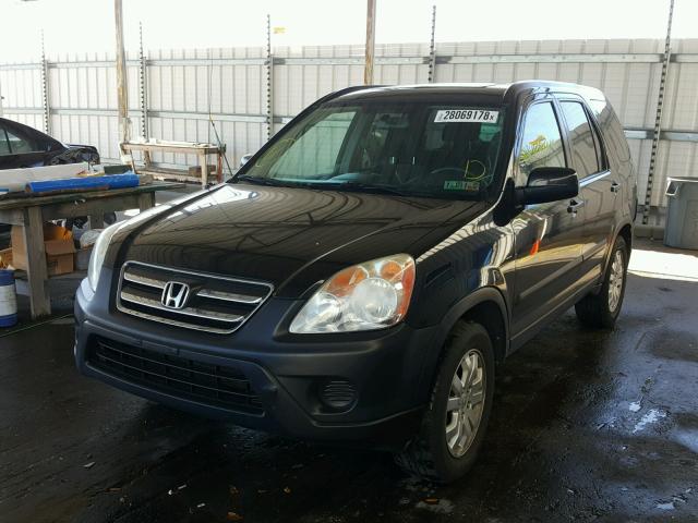 SHSRD78885U335961 - 2005 HONDA CR-V EX BLACK photo 2